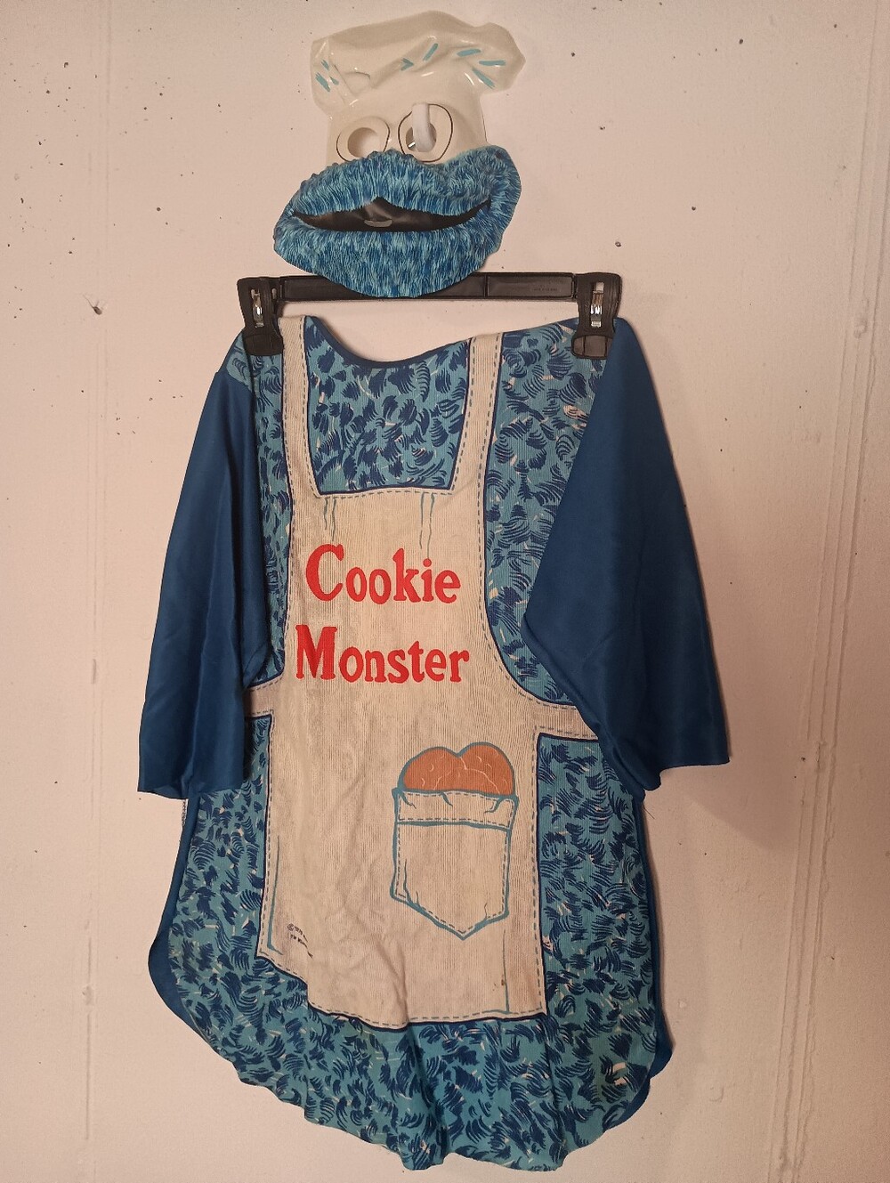 1979 Vintage Halloween Kids Costume- Cookie Monster- Kids Size 6-8